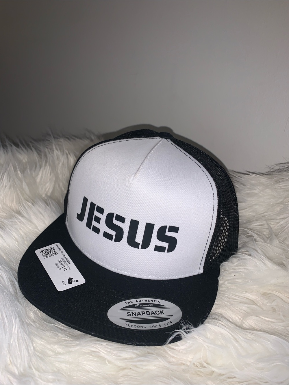 White and Black “JESUS” Snapback